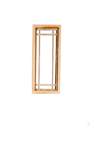 Dollhouse Miniature WINDOW, NARROW - FULL SQUARE CENTER